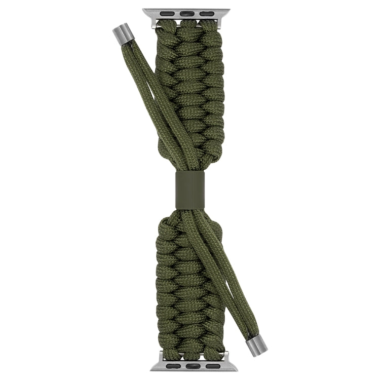 Stretch Plain Silicone Bean Watch Band For Apple Watch 7 45mm(Army Green) by buy2fix