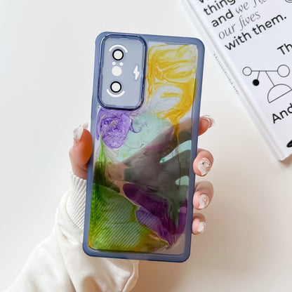 For Xiaomi Redmi K40 Gaming Oil Painting Electroplating TPU Phone Case(Blue) - Xiaomi Cases by buy2fix | Online Shopping UK | buy2fix
