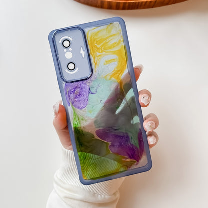 For Xiaomi Redmi K40 Gaming Oil Painting Electroplating TPU Phone Case(Blue) - Xiaomi Cases by buy2fix | Online Shopping UK | buy2fix