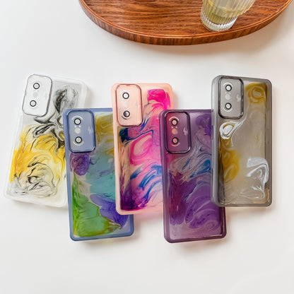 For Xiaomi Redmi K40 Gaming Oil Painting Electroplating TPU Phone Case(Blue) - Xiaomi Cases by buy2fix | Online Shopping UK | buy2fix