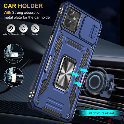 For Motorola Moto G32 Armor PC + TPU Camera Shield Phone Case(Navy Blue) - Motorola Cases by buy2fix | Online Shopping UK | buy2fix