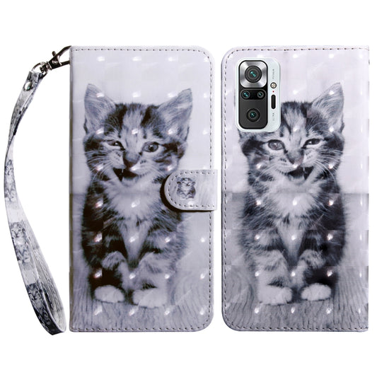 For Xiaomi Redmi Note 10 Pro 3D Painted Pattern Leather Phone Case(Smile Cat) - Xiaomi Cases by buy2fix | Online Shopping UK | buy2fix