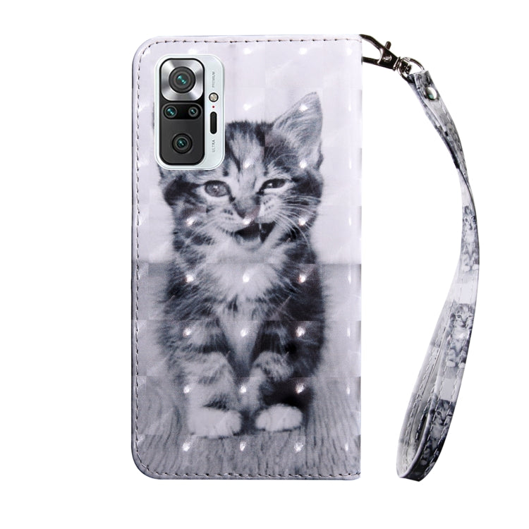 For Xiaomi Redmi Note 10 Pro 3D Painted Pattern Leather Phone Case(Smile Cat) - Xiaomi Cases by buy2fix | Online Shopping UK | buy2fix