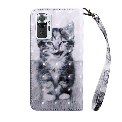 For Xiaomi Redmi Note 10 Pro 3D Painted Pattern Leather Phone Case(Smile Cat) - Xiaomi Cases by buy2fix | Online Shopping UK | buy2fix