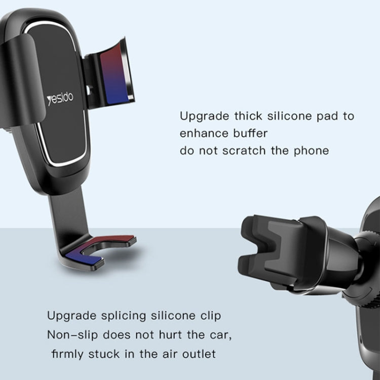 Yesido C71 Car Air Vent Rotatable Phone Holder(Black) - Universal Car Holders by Yesido | Online Shopping UK | buy2fix