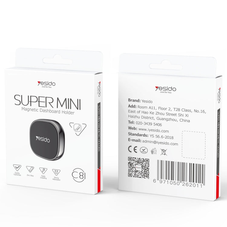 Yesido C81 Car Dashboard Mini Strong Magnetic Phone Holder(Black) - Universal Car Holders by Yesido | Online Shopping UK | buy2fix