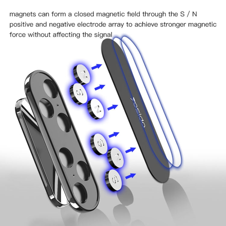 Yesido C82 Car 360 Degree Rotation Strong Magnetic Phone Holder(Silver) - Universal Car Holders by Yesido | Online Shopping UK | buy2fix