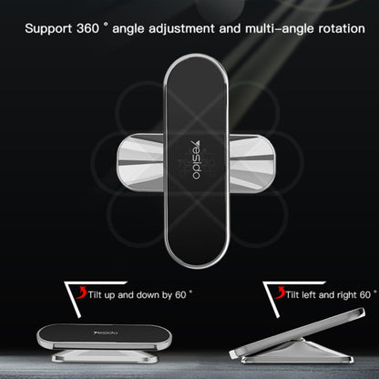 Yesido C82 Car 360 Degree Rotation Strong Magnetic Phone Holder(Silver) - Universal Car Holders by Yesido | Online Shopping UK | buy2fix