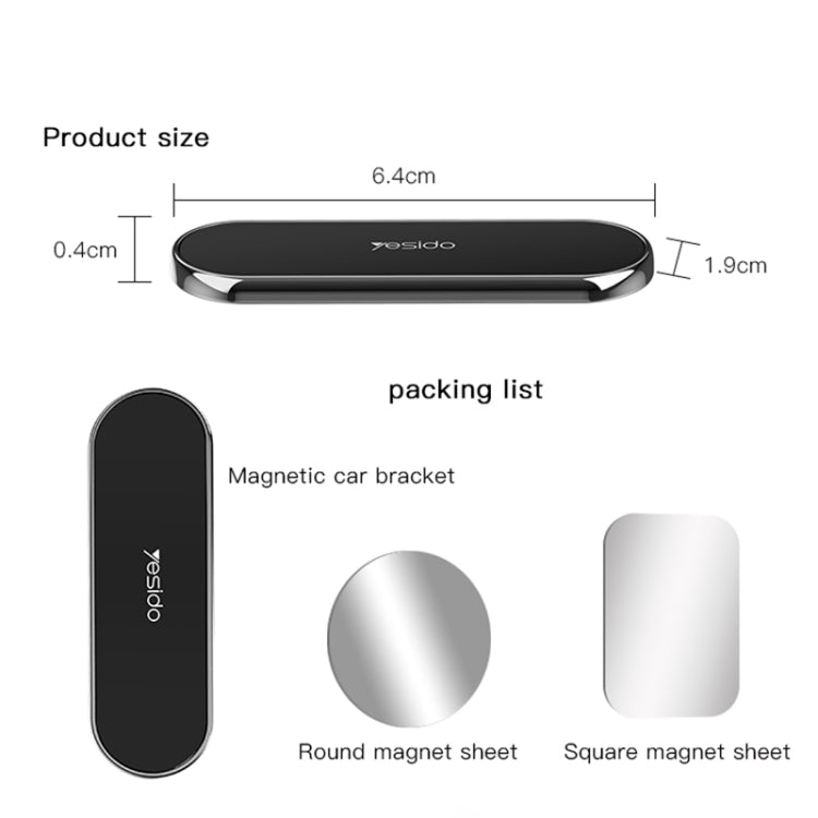Yesido C83 Car Strong Magnetic Phone Holder(Silver) - Universal Car Holders by Yesido | Online Shopping UK | buy2fix