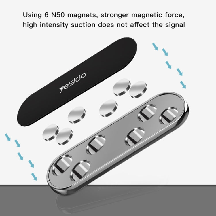 Yesido C83 Car Strong Magnetic Phone Holder(Silver) - Universal Car Holders by Yesido | Online Shopping UK | buy2fix