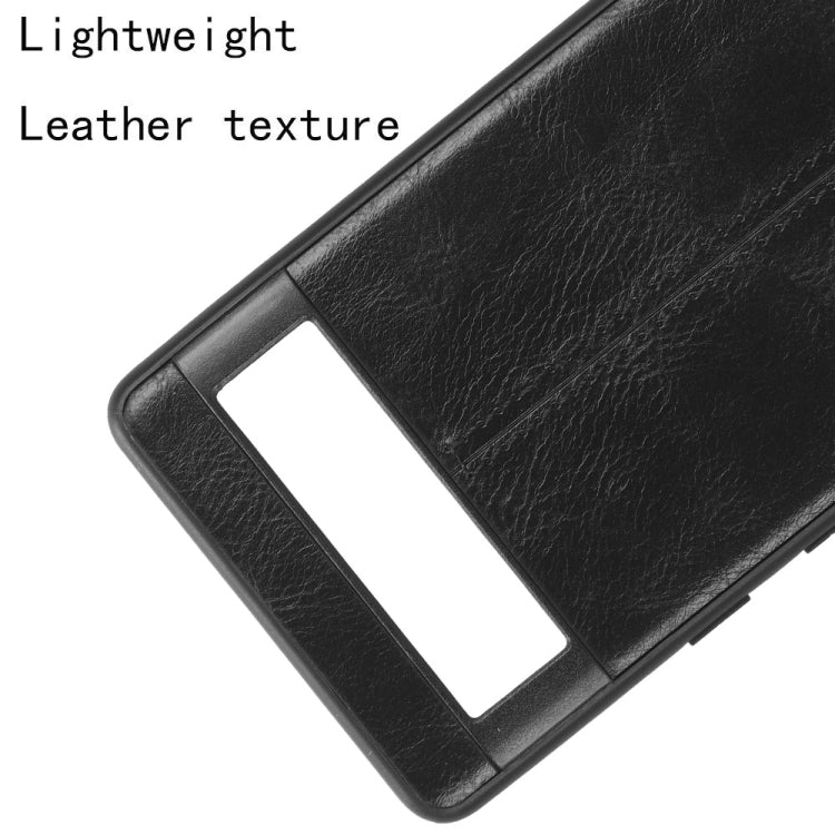 For Google Pixel 7a Sewing Cow Pattern Skin PC + PU + TPU Phone Case(Black) - Google Cases by buy2fix | Online Shopping UK | buy2fix