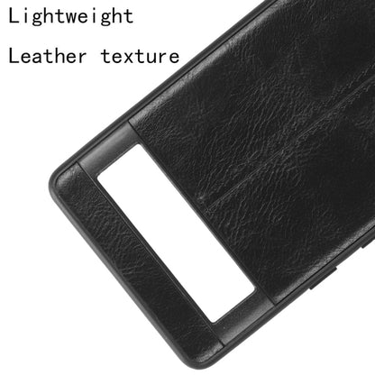 For Google Pixel 7a Sewing Cow Pattern Skin PC + PU + TPU Phone Case(Black) - Google Cases by buy2fix | Online Shopping UK | buy2fix