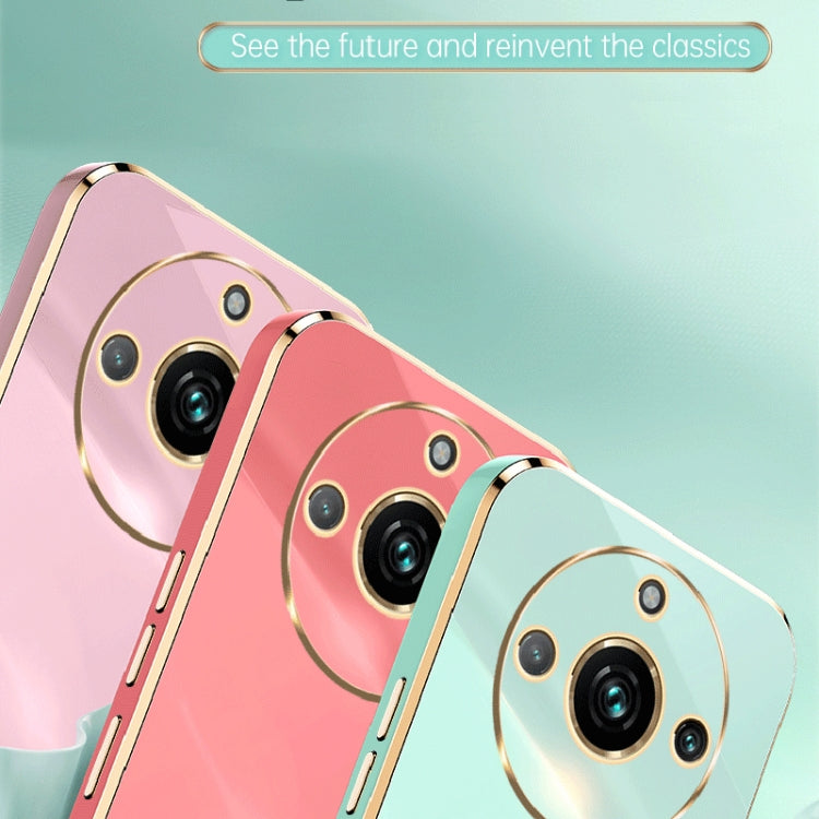 For Realme 11 Pro+ 5G XINLI Straight 6D Plating Gold Edge TPU Phone Case(White) - Realme Cases by XINLI | Online Shopping UK | buy2fix