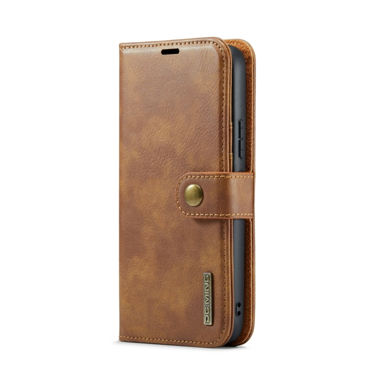 For Samsung Galaxy A34 5G DG.MING Crazy Horse Texture Detachable Magnetic Leather Case(Brown) by DG.MING