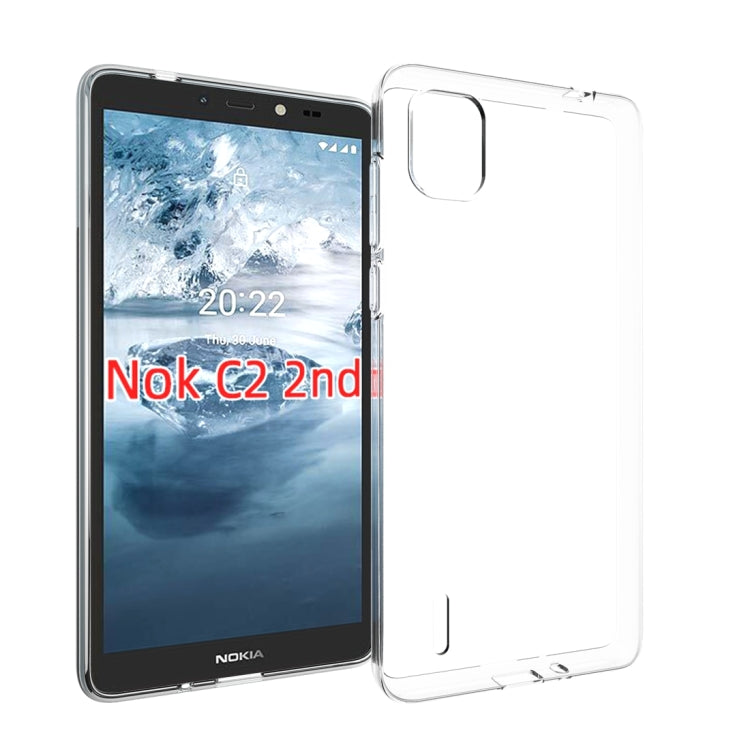 For Nokia C2 2nd Edition Waterproof Texture TPU Phone Case(Transparent) by buy2fix