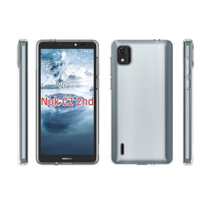 For Nokia C2 2nd Edition Waterproof Texture TPU Phone Case(Transparent) by buy2fix