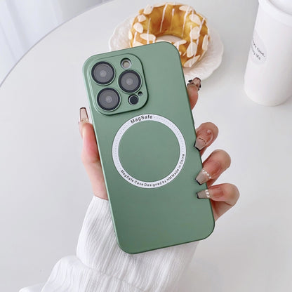 For iPhone 11 Pro Max Magsafe Magnetic PC Shockproof Phone Case With Camera Lens(Green) - iPhone 11 Pro Max Cases by buy2fix | Online Shopping UK | buy2fix