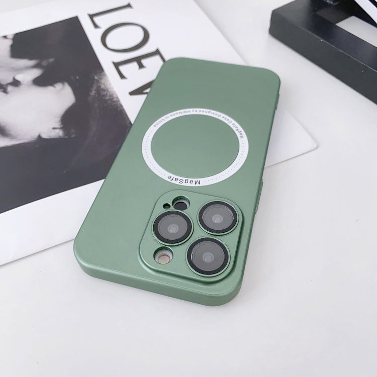 For iPhone 11 Pro Max Magsafe Magnetic PC Shockproof Phone Case With Camera Lens(Green) - iPhone 11 Pro Max Cases by buy2fix | Online Shopping UK | buy2fix