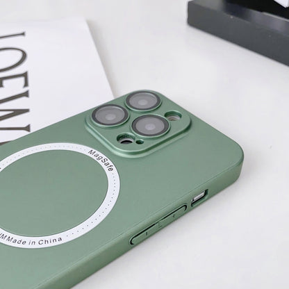 For iPhone 11 Pro Max Magsafe Magnetic PC Shockproof Phone Case With Camera Lens(Green) - iPhone 11 Pro Max Cases by buy2fix | Online Shopping UK | buy2fix