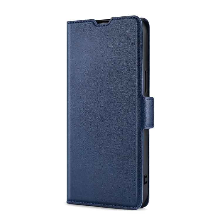 For OPPO Reno10 Pro+ 5G Ultra-thin Voltage Side Buckle Horizontal Flip Leather Phone Case(Blue) by buy2fix