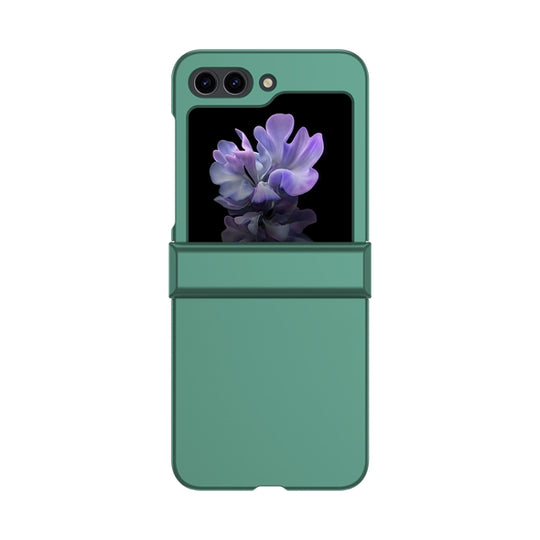 Pour Samsung Galaxy Z Flip5 Skin Feel PC Phone Case avec charnière (vert)
