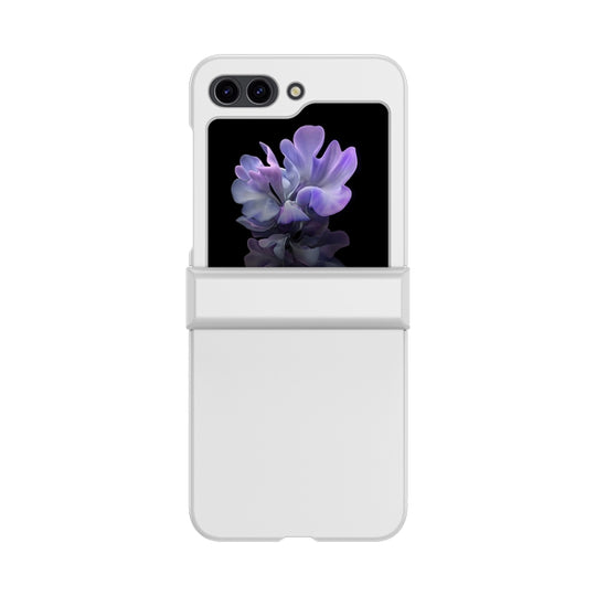 Pour Samsung Galaxy Z Flip5 Skin Feel PC Phone Case avec charnière (blanc)