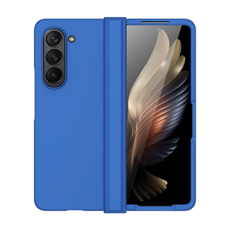 For Samsung Galaxy Z Fold5 Skin Feel PC Phone Case with Hinge(Blue) - Galaxy Z Fold5 Cases by buy2fix | Online Shopping UK | buy2fix