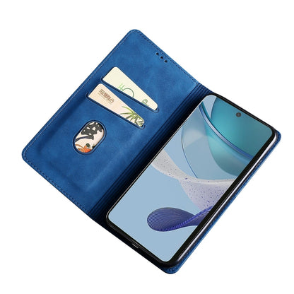 For OnePlus Nord CE 3 Lite 5G Skin Feel Magnetic Leather Phone Case(Blue) - OnePlus Cases by buy2fix | Online Shopping UK | buy2fix