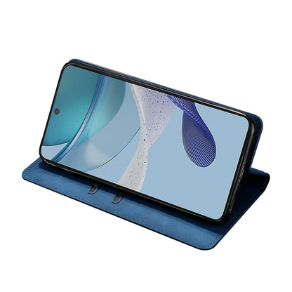 For OnePlus Nord CE 3 Lite 5G Skin Feel Magnetic Leather Phone Case(Blue) - OnePlus Cases by buy2fix | Online Shopping UK | buy2fix