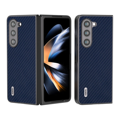 For Samsung Galaxy Z Fold5 ABEEL Carbon Fiber Texture Protective Phone Case(Dark Blue) - Galaxy Z Fold5 Cases by buy2fix | Online Shopping UK | buy2fix
