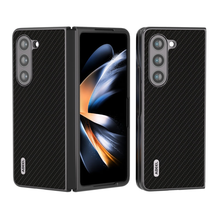 For Samsung Galaxy Z Fold5 ABEEL Carbon Fiber Texture Protective Phone Case(Black) - Galaxy Z Fold5 Cases by buy2fix | Online Shopping UK | buy2fix