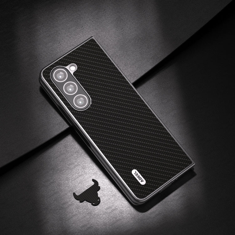 For Samsung Galaxy Z Fold5 ABEEL Carbon Fiber Texture Protective Phone Case(Black) - Galaxy Z Fold5 Cases by buy2fix | Online Shopping UK | buy2fix