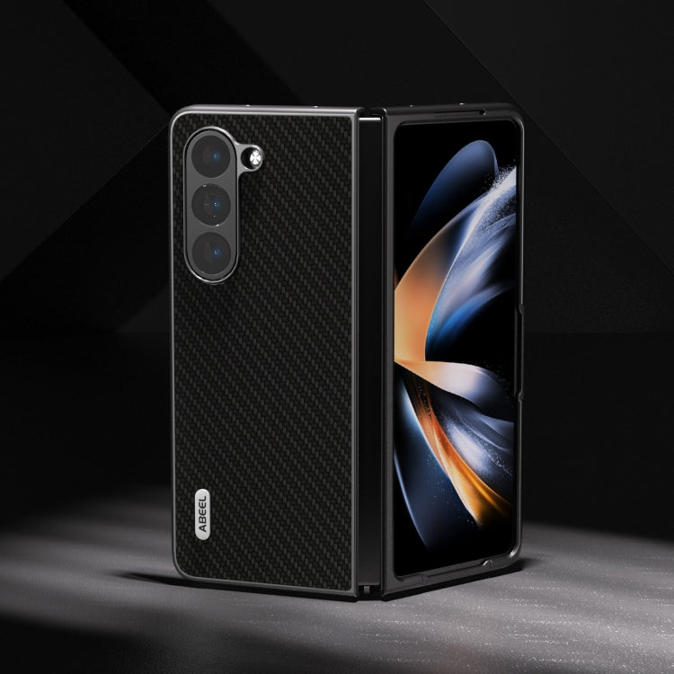 For Samsung Galaxy Z Fold5 ABEEL Carbon Fiber Texture Protective Phone Case(Black) - Galaxy Z Fold5 Cases by buy2fix | Online Shopping UK | buy2fix