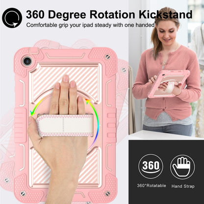 For Huawei MatePad SE 10.4 360 Degree Rotation PC Contrast Silicone Tablet Case(Rose Gold) - Huawei by buy2fix | Online Shopping UK | buy2fix