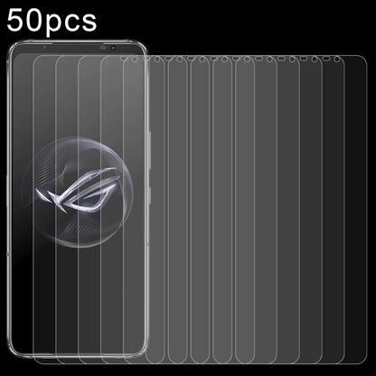 For Asus ROG Phone 7 Ultimate 50pcs 0.26mm 9H 2.5D Tempered Glass Film - ASUS Tempered Glass by buy2fix | Online Shopping UK | buy2fix