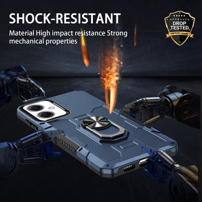 For Xiaomi Redmi Note 12 5G Global / Poco X5 Ring Holder Armor Hybrid Phone Case(Blue) by buy2fix