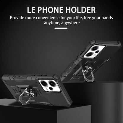For Xiaomi Redmi Note 12 Pro 5G Global / Poco X5 Pro Ring Holder Armor Hybrid Phone Case(Black) by buy2fix