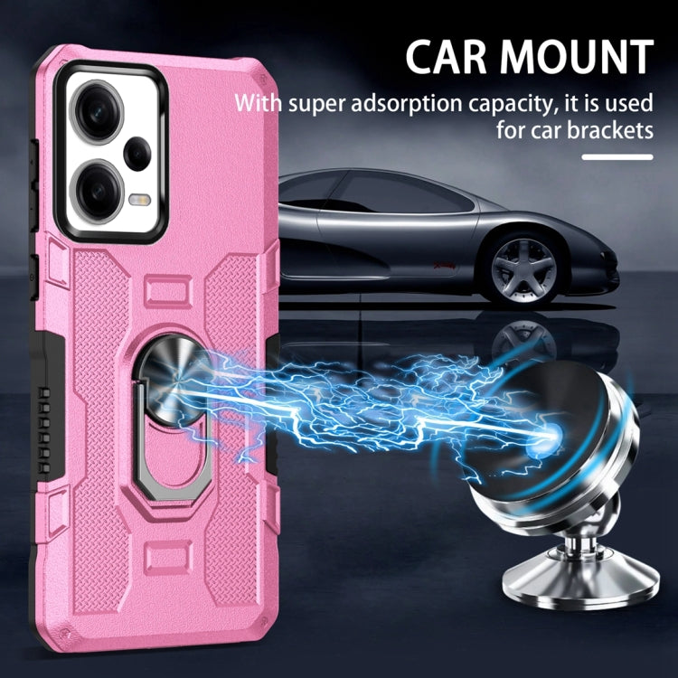 For Xiaomi Redmi Note 12 Pro 5G Global / Poco X5 Pro Ring Holder Armor Hybrid Phone Case(Pink) by buy2fix