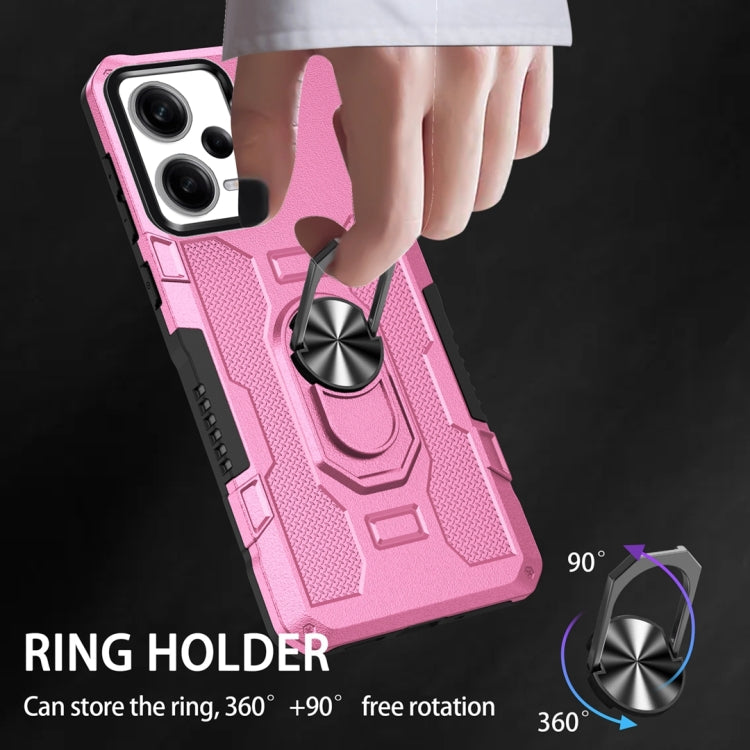 For Xiaomi Redmi Note 12 Pro 5G Global / Poco X5 Pro Ring Holder Armor Hybrid Phone Case(Pink) by buy2fix