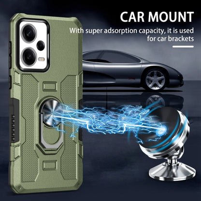 For Xiaomi Redmi Note 12 Pro 5G Global / Poco X5 Pro Ring Holder Armor Hybrid Phone Case(Green) by buy2fix