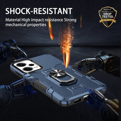 For Xiaomi Redmi Note 12 Pro 5G Global / Poco X5 Pro Ring Holder Armor Hybrid Phone Case(Blue) by buy2fix