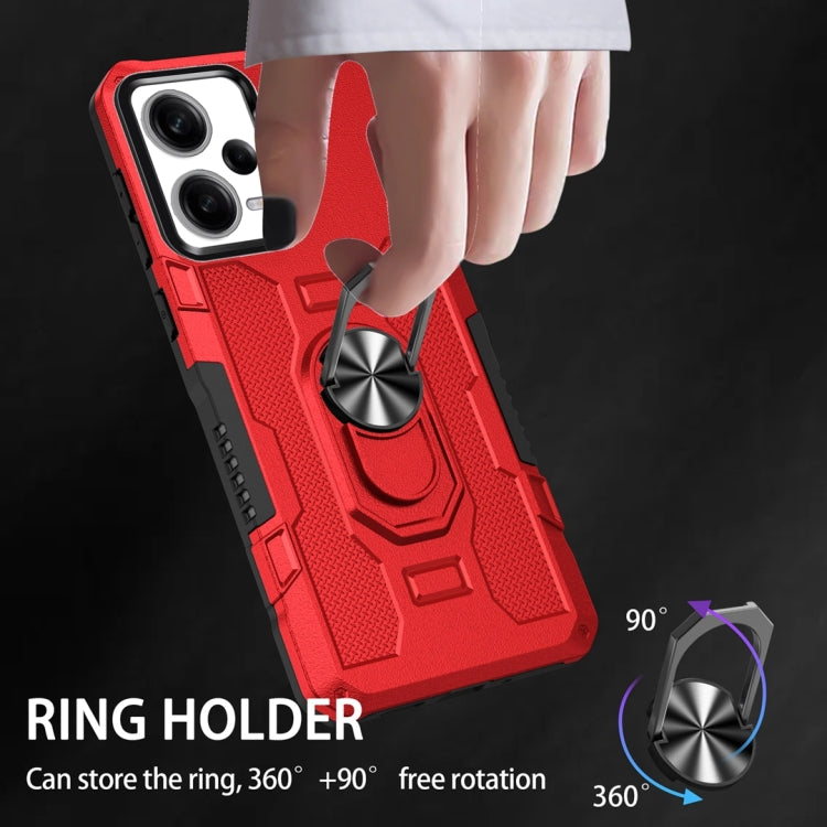 For Xiaomi Redmi Note 12 Pro 5G Global / Poco X5 Pro Ring Holder Armor Hybrid Phone Case(Red) by buy2fix