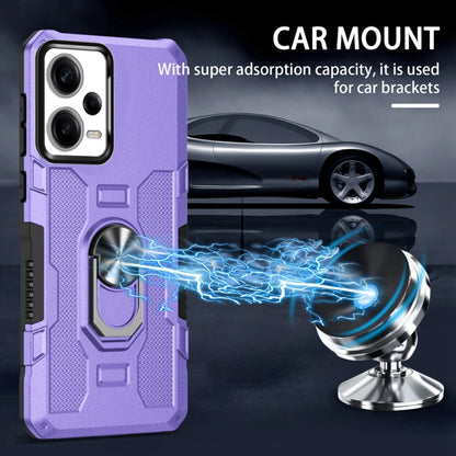 For Xiaomi Redmi Note 12 Pro 5G Global / Poco X5 Pro Ring Holder Armor Hybrid Phone Case(Purple) by buy2fix