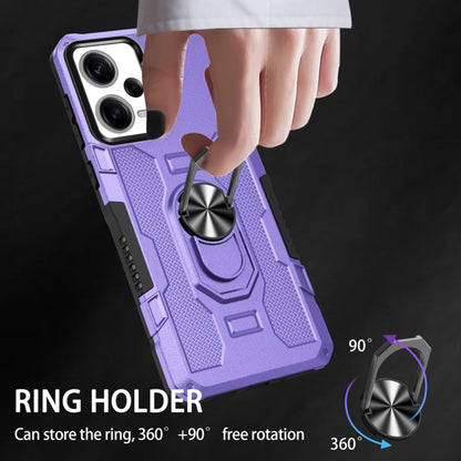 For Xiaomi Redmi Note 12 Pro 5G Global / Poco X5 Pro Ring Holder Armor Hybrid Phone Case(Purple) by buy2fix