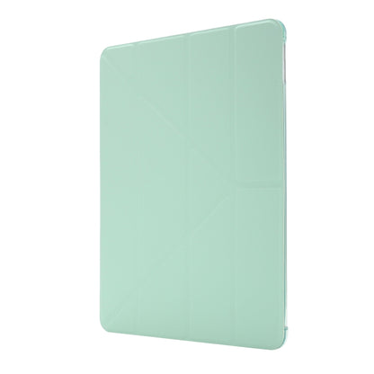 For iPad 10.2 2021 / 2020 / 2019 Airbag Deformation Horizontal Flip Leather Case with Holder & Pen Holder(Mint Green) by buy2fix
