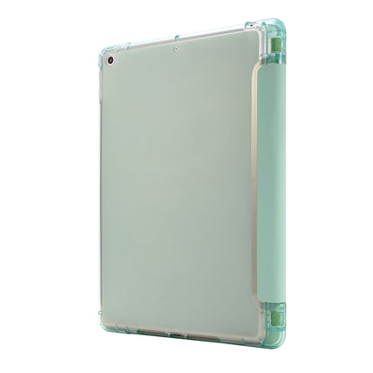 For iPad 10.2 2021 / 2020 / 2019 Airbag Deformation Horizontal Flip Leather Case with Holder & Pen Holder(Mint Green) by buy2fix