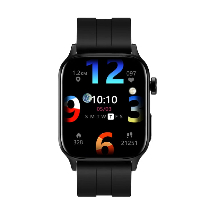 GT22 1.85 inch TFT Screen Silicone Band Health Smart Watch, Support Bluetooth Call / Plateau Blood Oxygen / Body Temperature / Arrhythmia / TI Heart Rate Monitoring(Black) by buy2fix