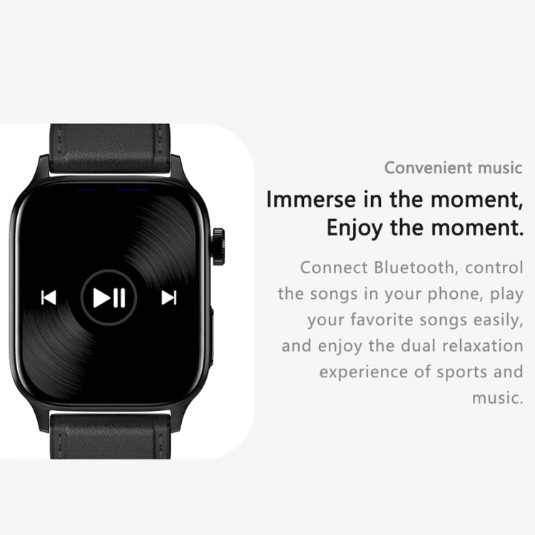 GT22 1.85 inch TFT Screen Silicone Band Health Smart Watch, Support Bluetooth Call / Plateau Blood Oxygen / Body Temperature / Arrhythmia / TI Heart Rate Monitoring(Black) by buy2fix