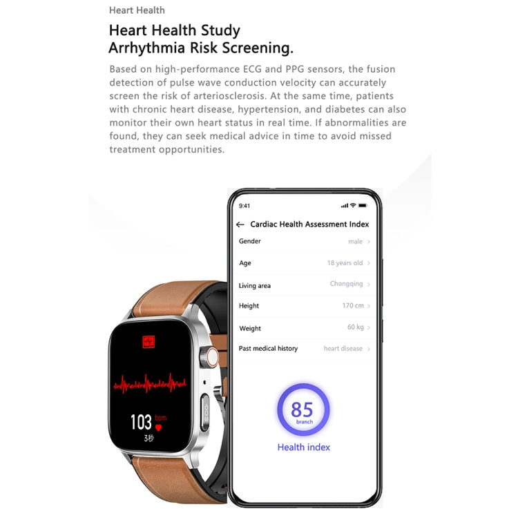 GT22 1.85 inch TFT Screen Silicone Band Health Smart Watch, Support Bluetooth Call / Plateau Blood Oxygen / Body Temperature / Arrhythmia / TI Heart Rate Monitoring(Black) by buy2fix