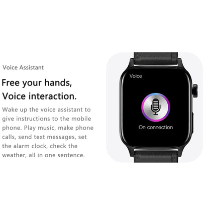 GT22 1.85 inch TFT Screen Silicone Band Health Smart Watch, Support Bluetooth Call / Plateau Blood Oxygen / Body Temperature / Arrhythmia / TI Heart Rate Monitoring(Black) by buy2fix